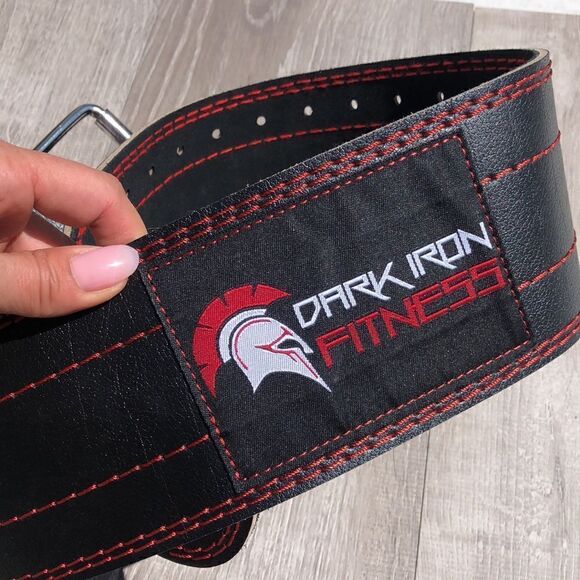 Dark, iron, fitness, weight belt, wide - Picture 2 of 4